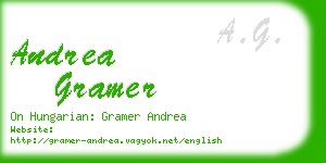 andrea gramer business card